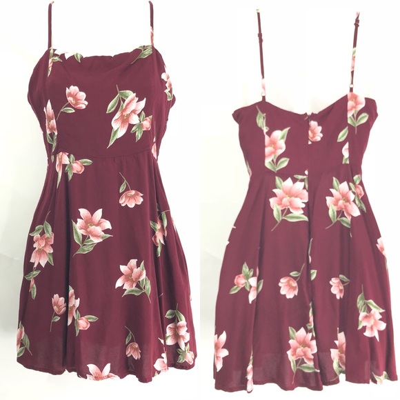 Forever 21 Dresses & Skirts - Forever 21 | berry red spaghetti strap dress M